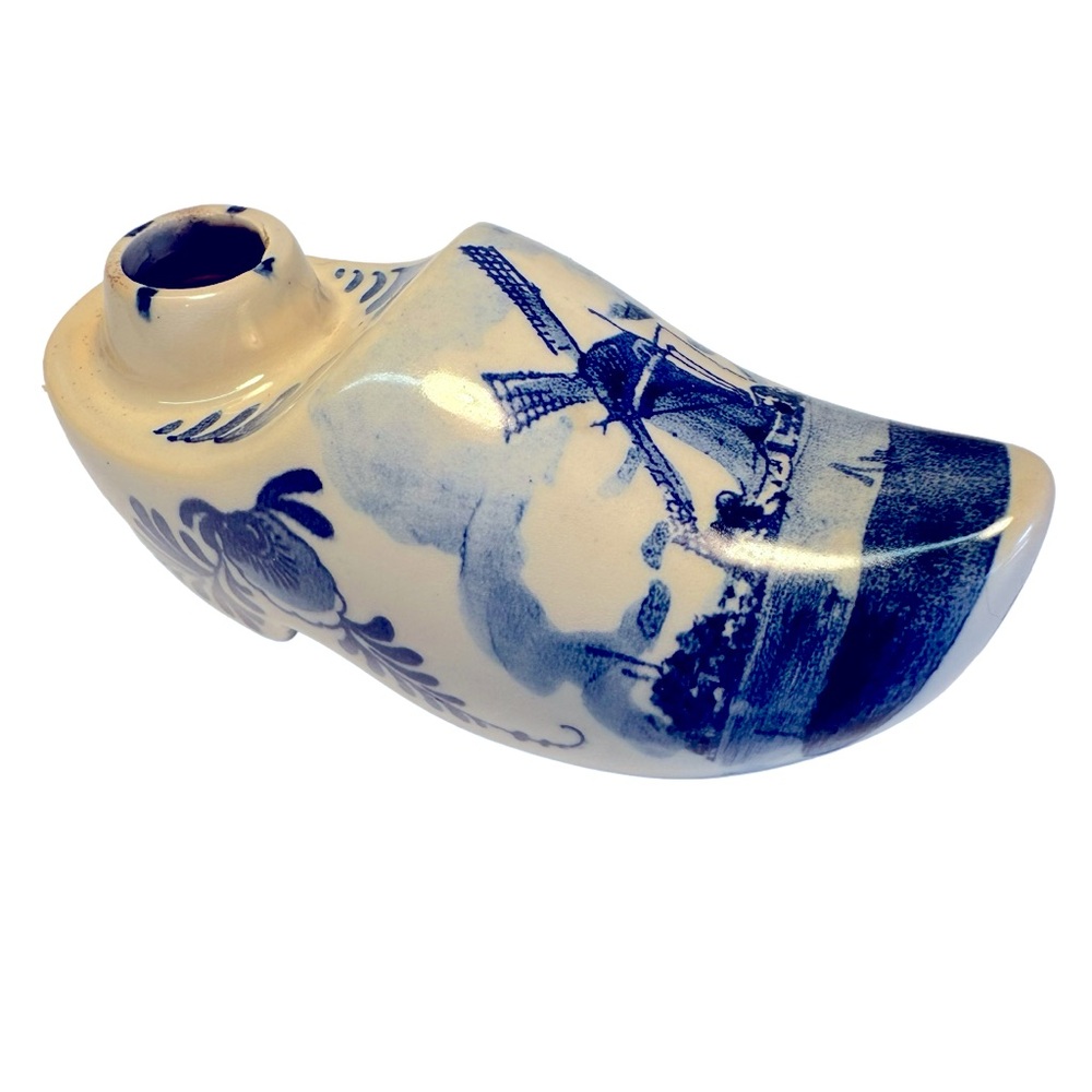 Blue Delft Liquor Bottle Vintage